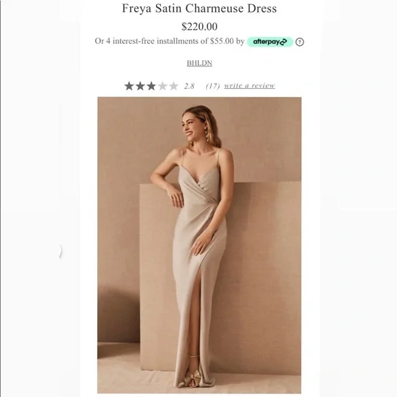BHLDN | Dresses | Bhldn Freya Satin Charmeuse Dress Nwt | Poshmark